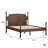 Solid Wood 3-Piece Spindle Vivienne  Bed With Two Walker Edison Easy Assembly 1-Drawer Nightstands-111301247-111301246
