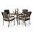 Hainer 4 - Person Wicker Patio Dining Set with Square Table , Cushions Included-699080558