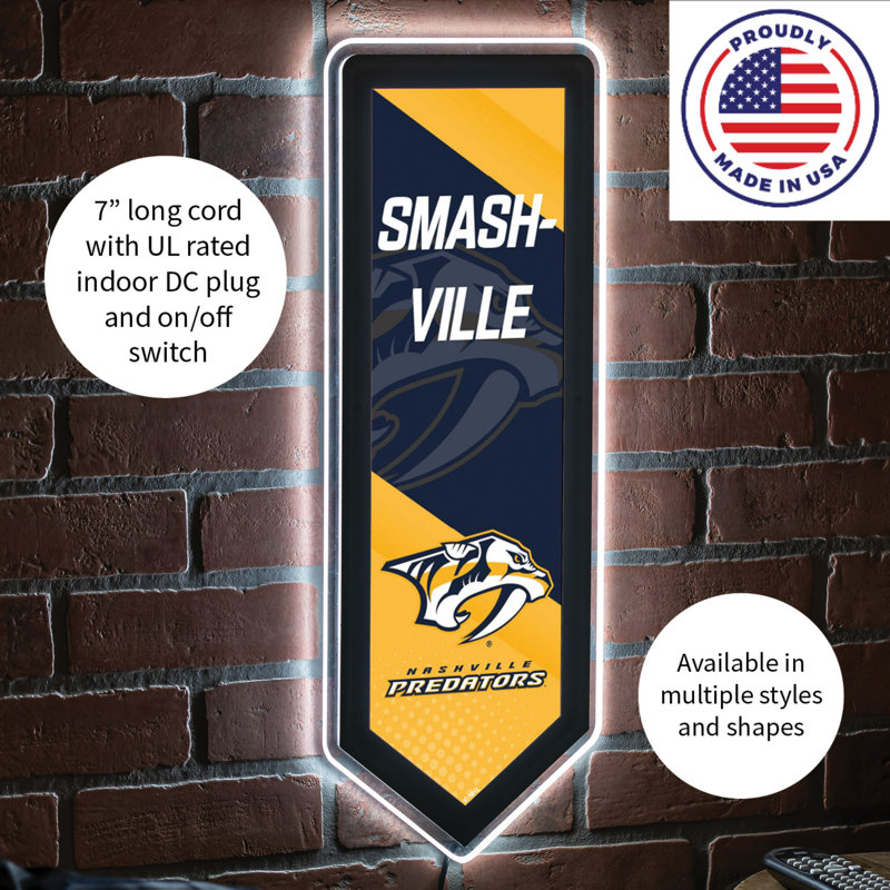 Enseigne murale NHL Team Pennant, Prédateurs de Nashville