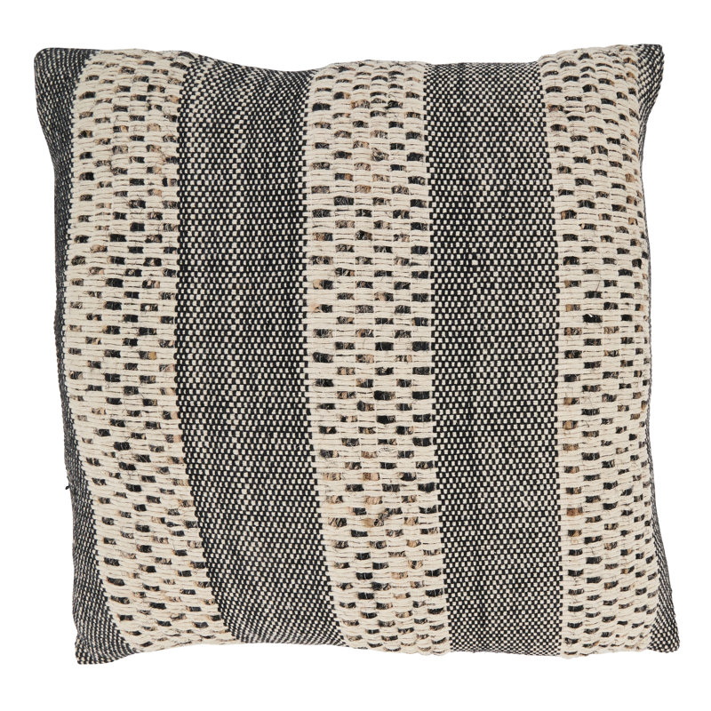 Housse de coussin en coton à rayures Josette Collection, H 20 po x l 20 po, Carré