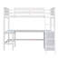 Lit mezzanine simple avec tablettes et bureau