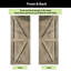 Porte en bois de pin massif non assemblé Arrow Design-132224863-132224868