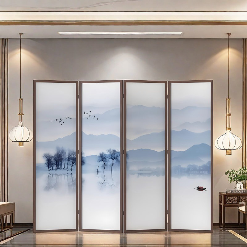 Solid Wood Art Screen, 70.86" H x 94.48" W x 1.37" D