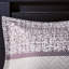 Couvre-lit 7 pièces mauve très grand - doux, détails de broderie, édredon lavable à la machine, 2 taies décoratives, coussins décoratifs