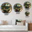 Confronting Infinity 3D Turquoise Gold Sphere II Metal Wall Clock-93379742