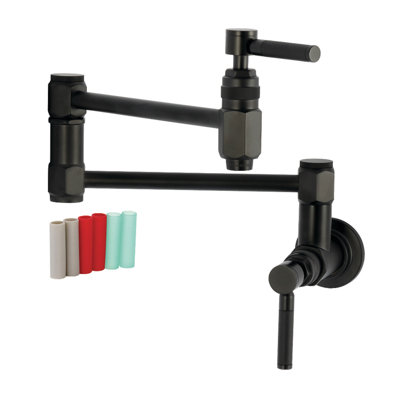 Kingston Brass Kaiser Two-Handle 1-Hole Wall Mount Pot Filler Faucet