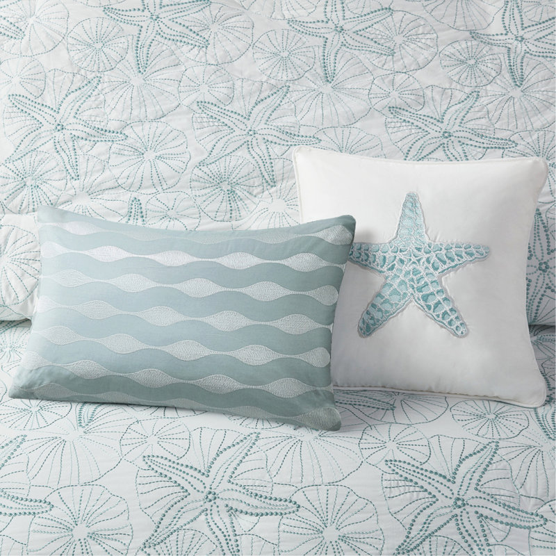 Ensemble de housse de couette blanc, Éclat d'étoile beige, Housse de couette grand + 2 taies décoratives