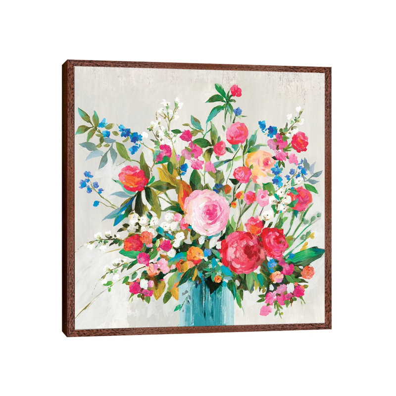 Fresh Beginnings by Allison Pearce - Painting on Canvas, Classic Brown Wood Framed Canvas, 93.98 cm H x 93.98 cm W