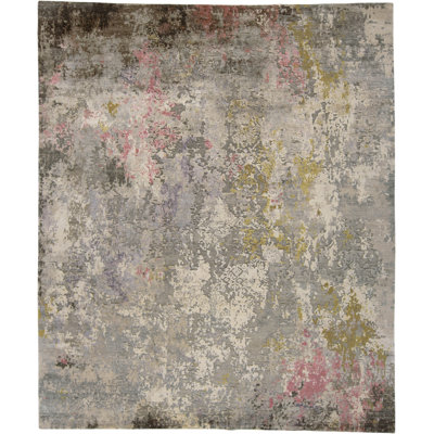 Taycen Modern Distressed Taupe Area Rug