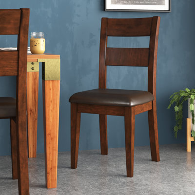 Vernona Ladder Back Side Chair in Dark Brown