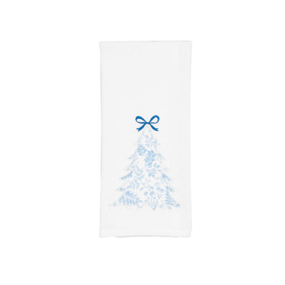 Arbre de Noël glacial avec serviette ruban