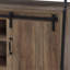 Meuble télé avec porte de grange coulissante
