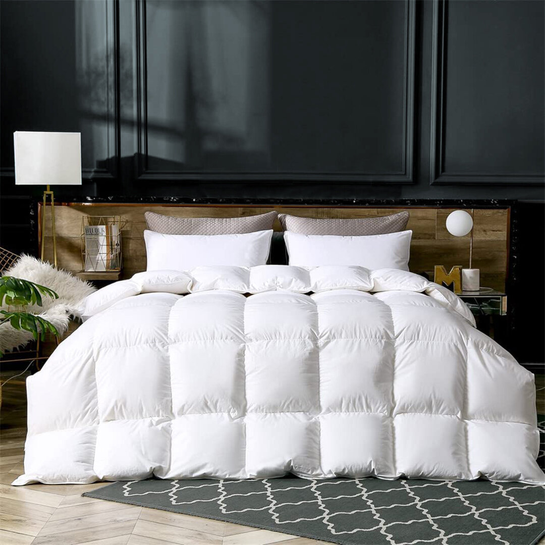 White Goose Feather and Down Comforter