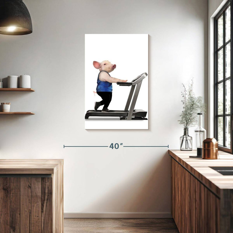 Pig On Treadmill, 36" H x 24" W