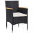  Dining Set Black, Brown, Cream