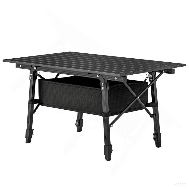 Table de camping portative pour pique-nique en plein air, petite table pliante en aluminium avec sac de rangement, sac de transport