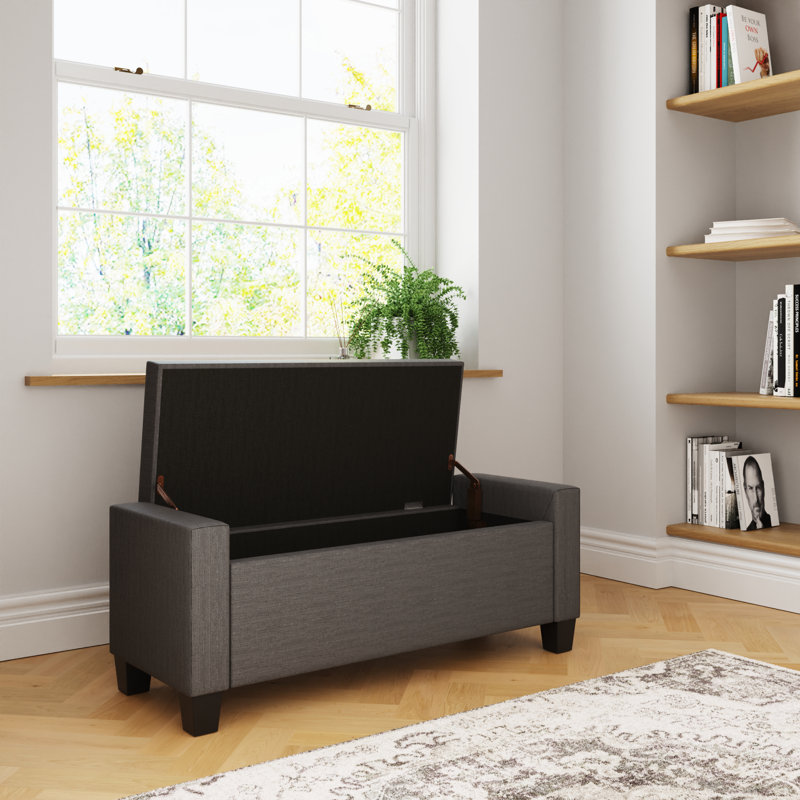 Ashley Storage Bench, Charcoal Grey