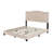 Upholstered Bed Frame with Rivet Design, Modern Velvet Platform Bed with Tufted Headboard-1674355975-1674355972