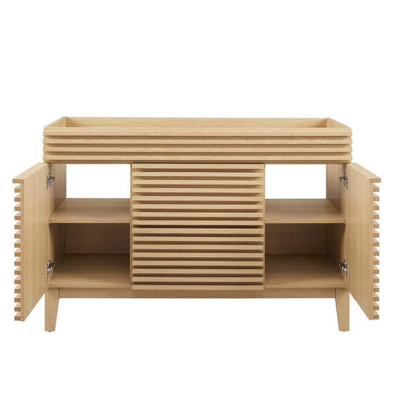 Base de meuble-lavabo simple 48 po Modway Render, Chêne