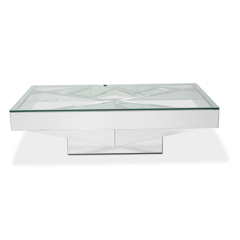 Montreal Silver Rectangular Glass Top Coffee Table