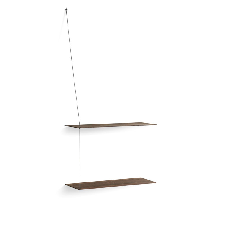 Stedge Shelf (60 Cm), Smoked Oak, 47.2" H x 23.6" W x 8.7" D