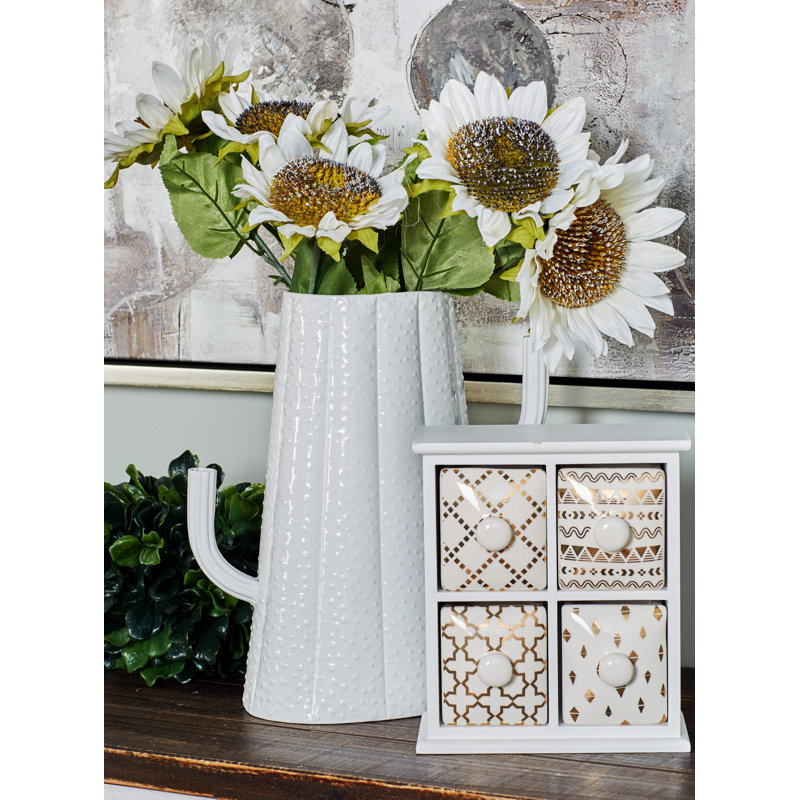 Vase de table Custer, H 12 po x l 6 po x P 6 po