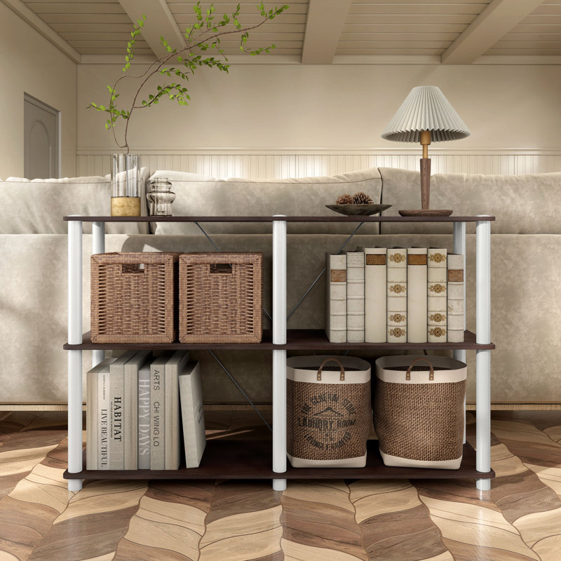 Étagère de rangement Terzenbach, (3 tablettes) H 30,11 po x l 47,24 po x P 12 po, Espresso