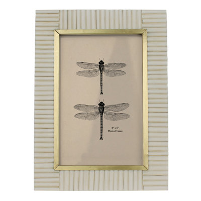 Picture Frame, Resin & Brass - 4x6