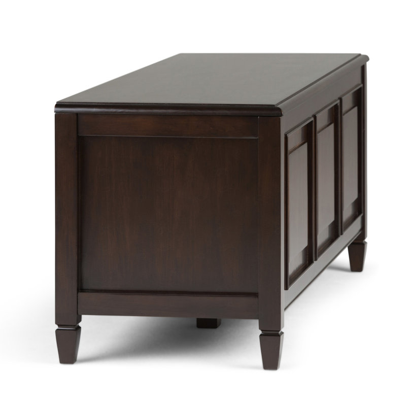 Coffre de rangement avec banc, Marron foncé