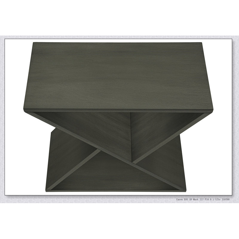 Table d'appoint étroite en placage contemporain pour les petites chambres et les salons, parfaite pour les lampes et la décoration