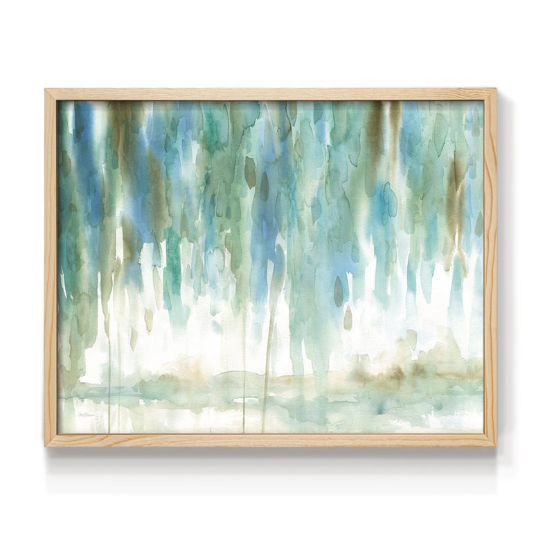 Rainwashed Landscape -Framed Print - Restickable, Natural, 11" H x 14" W