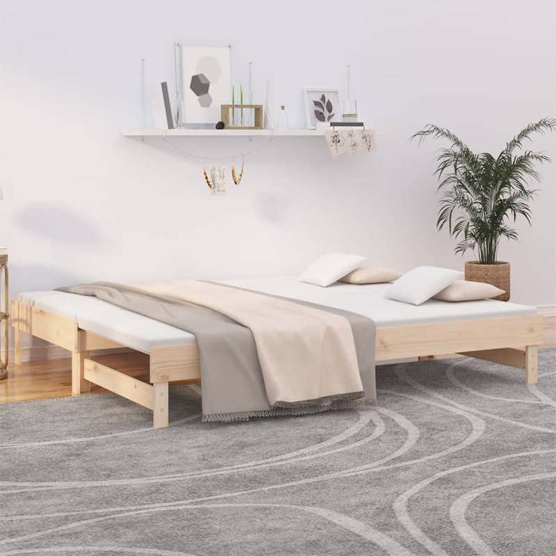 Solid Wood Daybed, 80 x 200cm, Natural