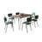 Gordonsville 6 - Person Solid Wood Top Four Leg Dining Set-91376995-91376992