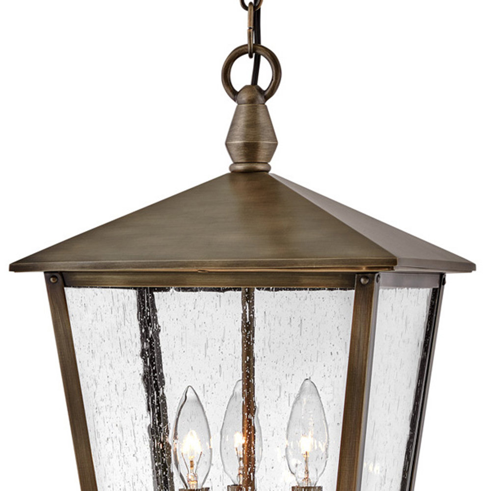 Huntersfield Outdoor Hanging Lantern, Burnished Bronze