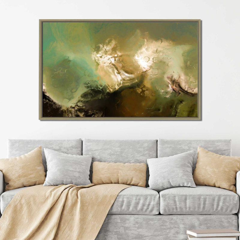 " Torment " by Mark Lawrence, 27.5" H x 43.5" W x 2" D, Champagne Floater Frame