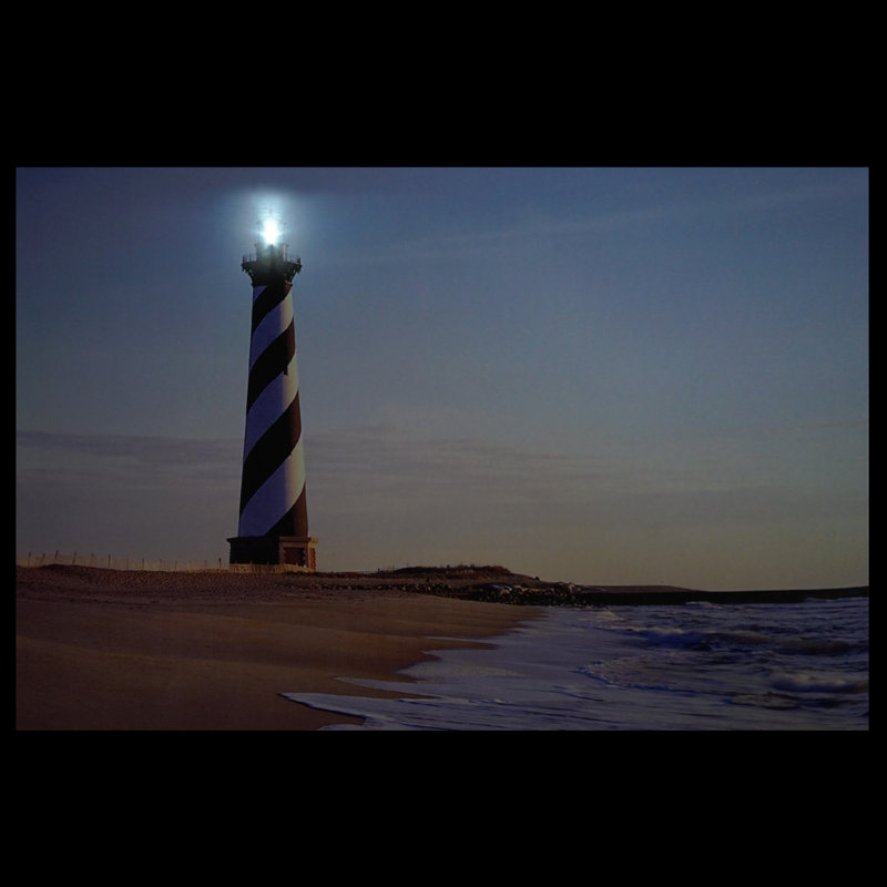 LED Lighted Coastal Lighthouse Canvas Wall Art 24" x 16"