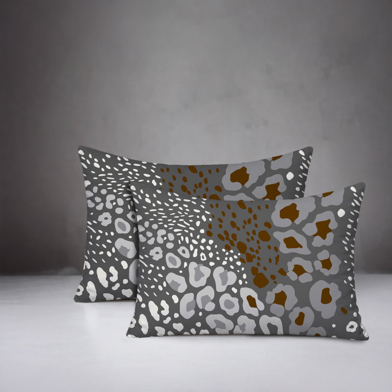Oreiller réversible intérieur / extérieur Ashly, 25x18, Gray