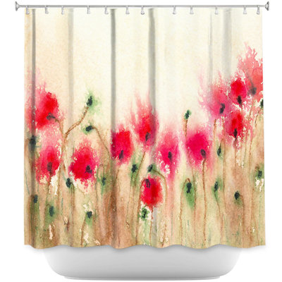 Rideau de douche simple field of pop