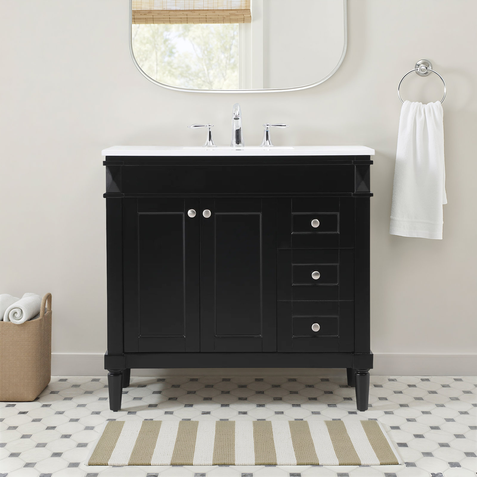 Readington 36'' Single Bathroom Vanity, Black