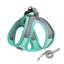 Ensemble de harnais et de laisse pour chien sans traction, harnais réglable pour chien avec gilet rembourré pour toutes les saisons, laisse pour chien avec poignée rembourrée douce, facile à mettre sur les petits et moyens chiens gris-vert M