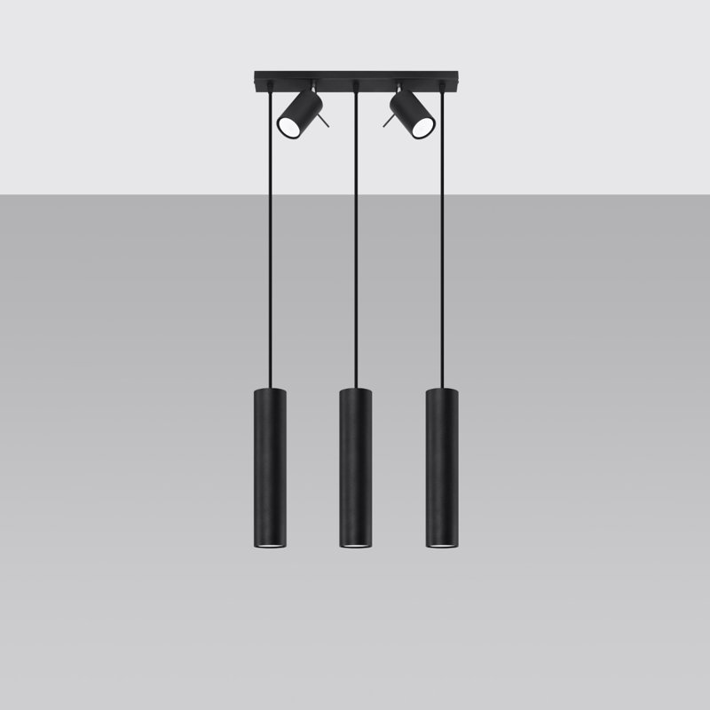 5 - Light Stainless Steel Pendant, Black