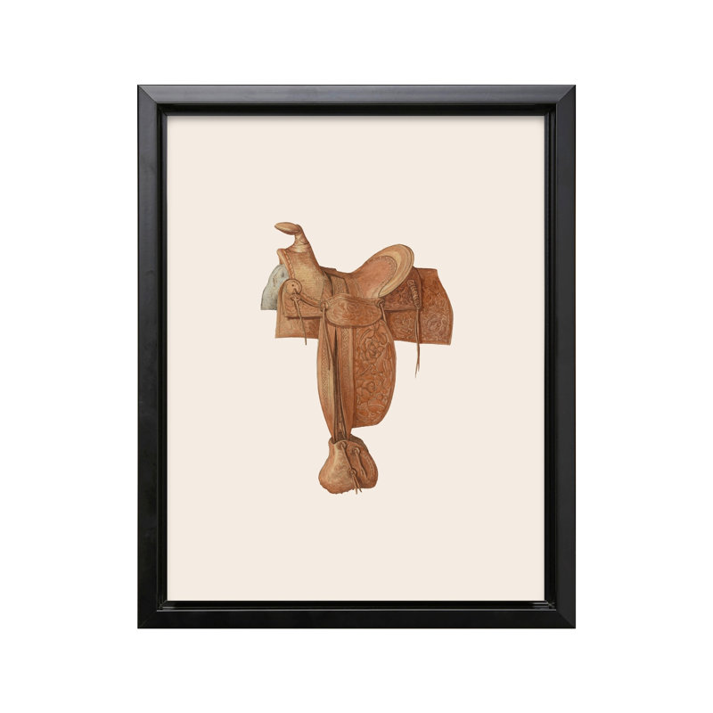 Selle de cheval No10, 24"H x 32"W, Canvas, Black Framed