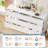 9 Drawer Dresser for Bedroom Storage Modern Dressers Chests of Drawers with Fluted Front Versatile Dresser White-452952941