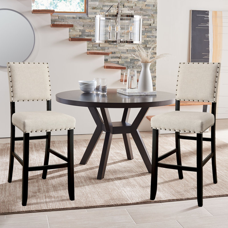 Chaises de bar rembourrées en tissu 19,13 po de largeur Ostrowski