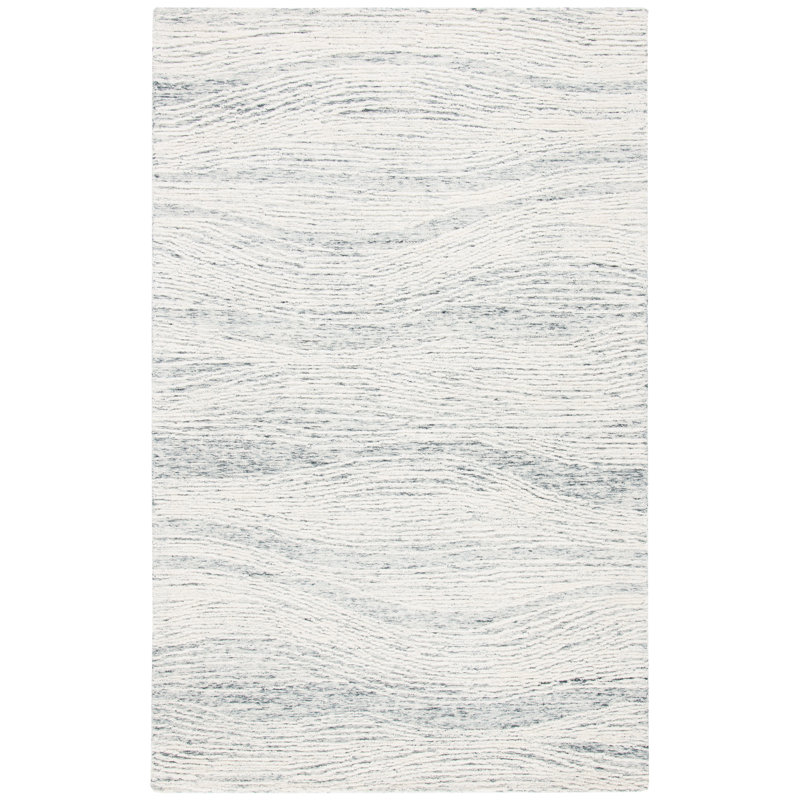 Alea Metro Hand Tufted Indian Wool And Cotton With Latex Abstract Rug, Rectangle 4' x 6'