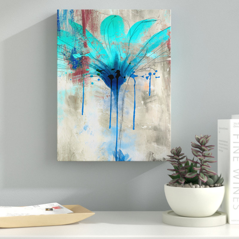 « painted pétales lii », impression sur toile tendue, H 20 po x l 16 po x P 1,5 po