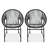 NUSA OUTDOOR PATIO WICKER CHAIR Set Of 2-75359819