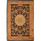 Savonnerie Hand Woven Wool Oriental Area Rug