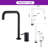 12"H Solid Brass 180° Rotation Single Handle Bathroom Sink Faucet-114725810