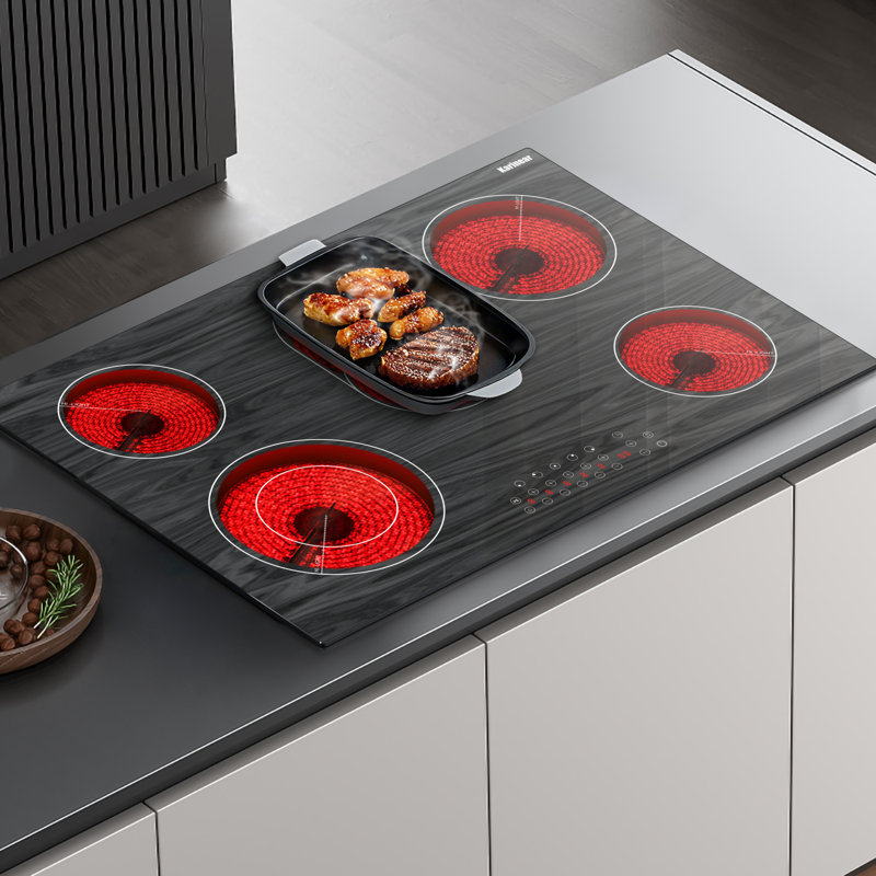 Plaque de cuisson électrique Karinear 30 po, 5 brûleurs 8400W ， 220V-240V